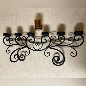 Wrought iron decorative candle holder
